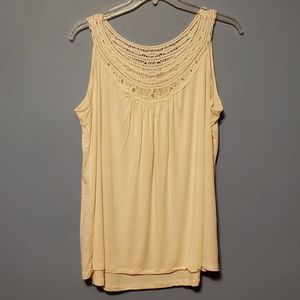 Sleeveless Top, Vanilla Color, Size 1X